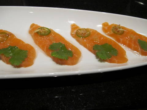 Salmon Carpaccio with Jalapeno Salmon Carpaccio with Jalapeno
