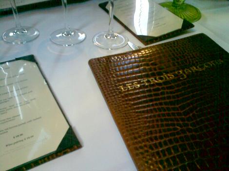 Le trois garcons menu