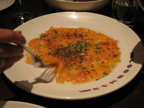 Goodman salmon carpaccio Goodman salmon carpaccio