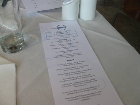 Exeshed menu Exeshed menu