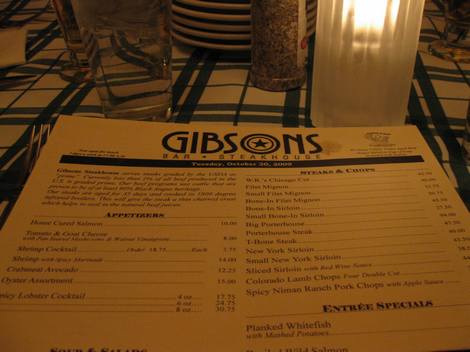 Gibson menu