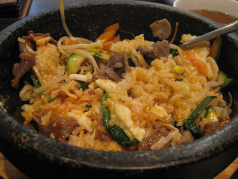 Soju dolsot bi bim bap