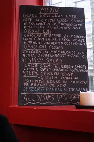 Monsieur m menu