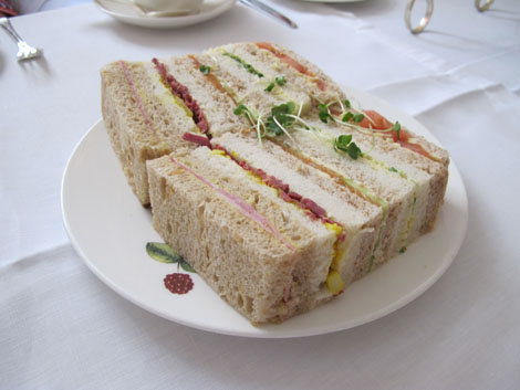 Tea at browns sandwiches