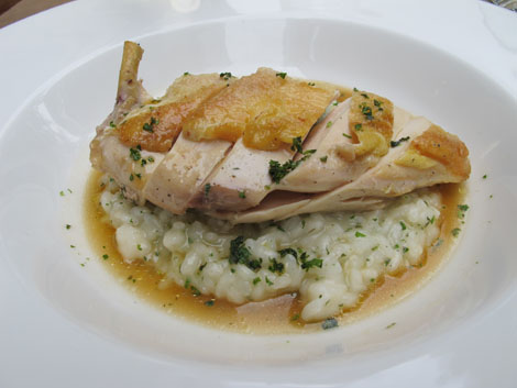 Cafe a vin chicken and risotto