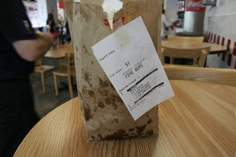 Five guys bag Five guys bag