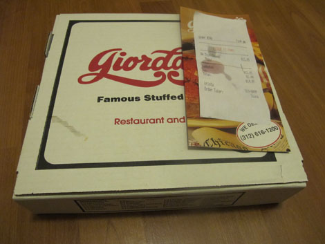 Giordanos pizza box